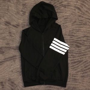 Shein Zip-Up Drawstring Hooded Sweatshirt